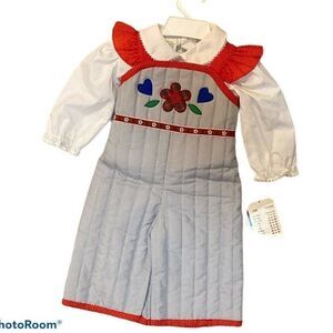 Vintage Nannette Girl Two Piece Shirt & Jumper NWT